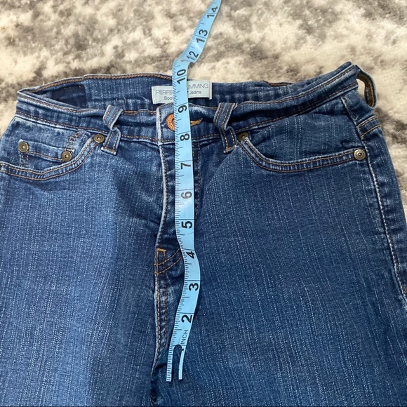 Levi’s Perfectly Slimming Boot Cut Vintage Jeans Size 4 Dark Blue No Holes - Picture 10 of 10